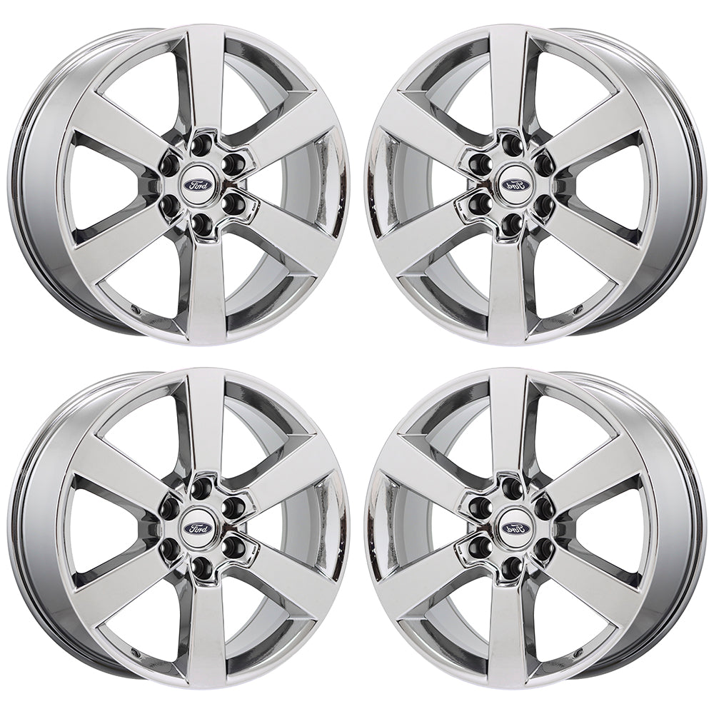 20" Ford F150 Bright Chrome wheels rims Factory OEM set 10005 EXCHANGE